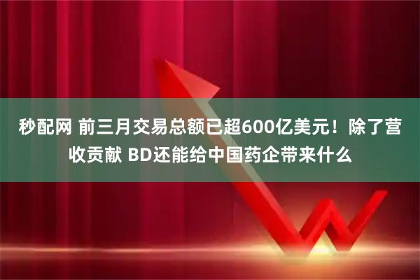 秒配网 前三月交易总额已超600亿美元！除了营收贡献 BD还能给中国药企带来什么
